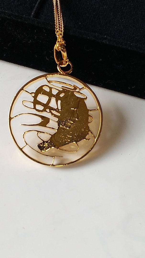 オーストラリア カモノハシ カットアウト  ネックレス 金鍍金仕上 新品