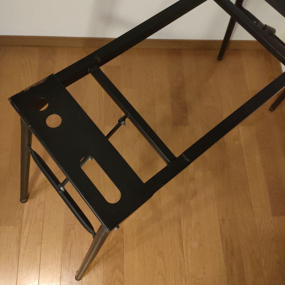 キーボードスタンド 折り畳み 幅高さ調整可能 置き台 黒金属