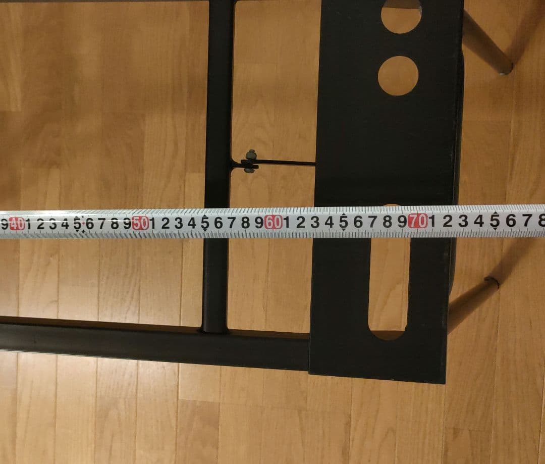 キーボードスタンド 折り畳み 幅高さ調整可能 置き台 黒金属