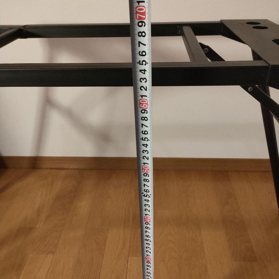 キーボードスタンド 折り畳み 幅高さ調整可能 置き台 黒金属