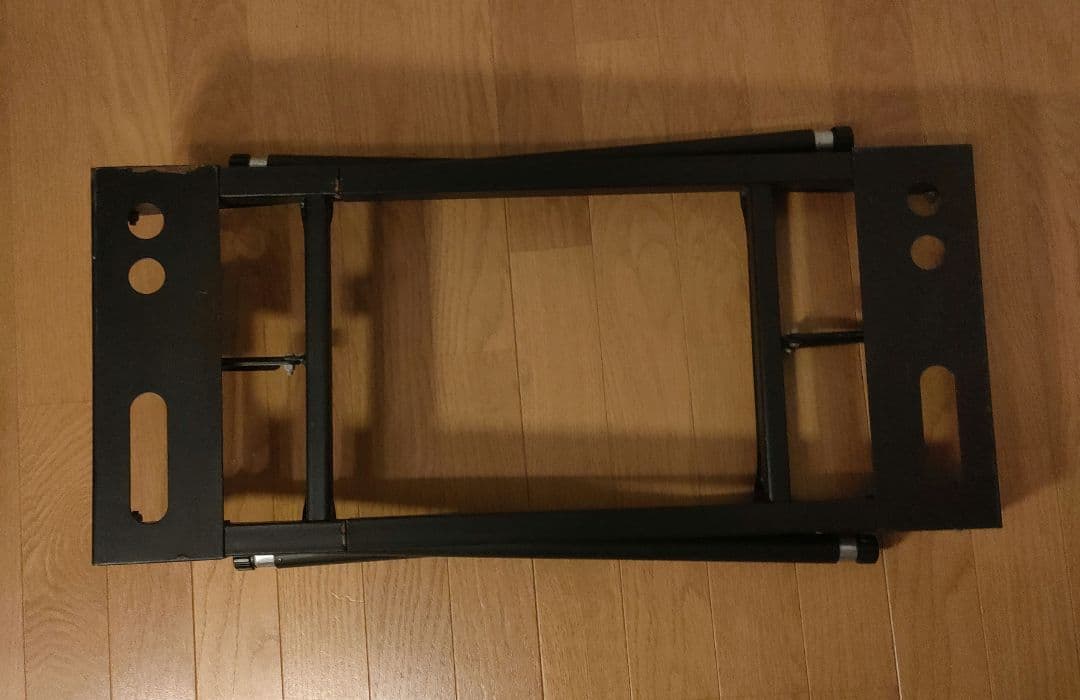 キーボードスタンド 折り畳み 幅高さ調整可能 置き台 黒金属