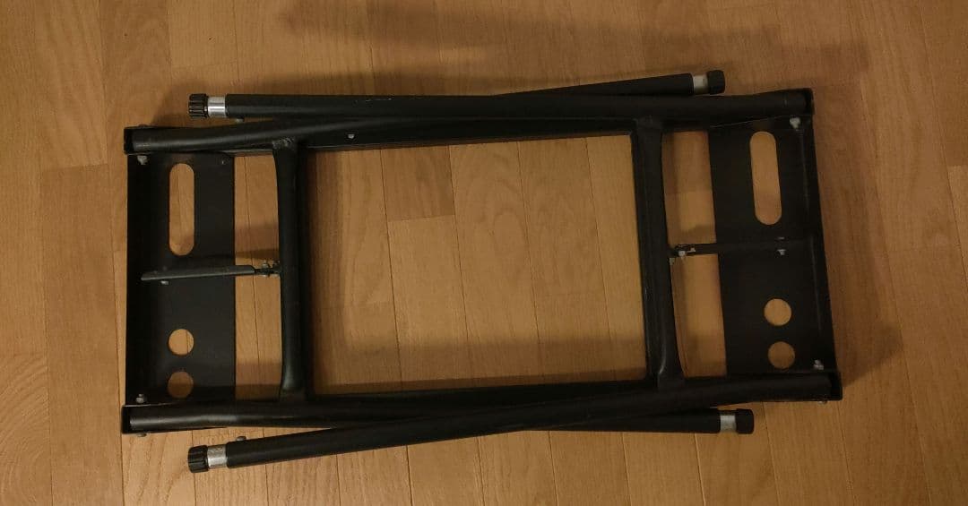 キーボードスタンド 折り畳み 幅高さ調整可能 置き台 黒金属