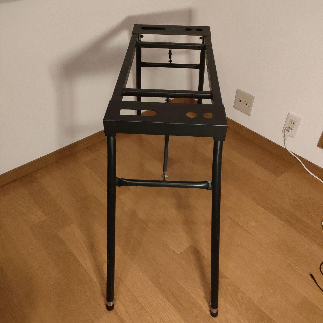 キーボードスタンド 折り畳み 幅高さ調整可能 置き台 黒金属