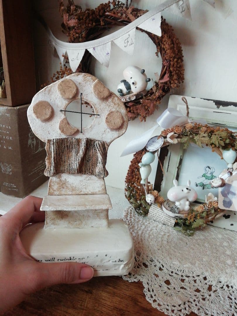 インテリア☆大きなきのこのミニチュア棚○。
