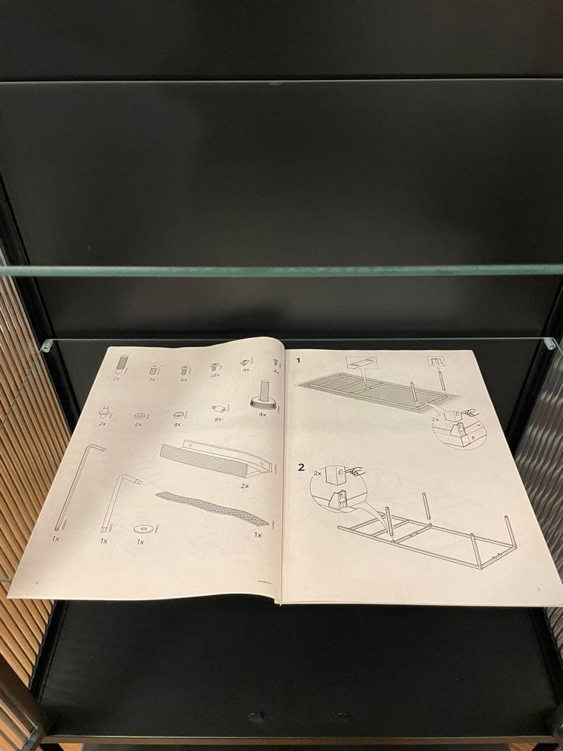 【福岡近郊限定IKEA】モスショーン　強化ガラス　ショーケース　スチールラック