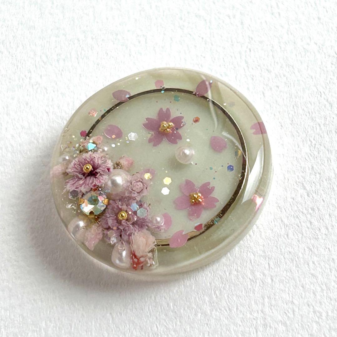 No.526 ドライフラワー　春　桜　レジンヘアゴム