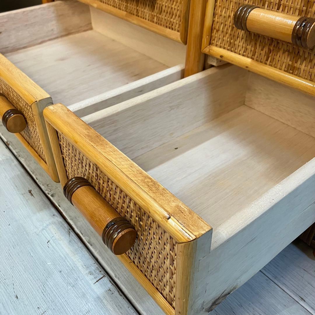 ラタンチェスト　9ドロアー