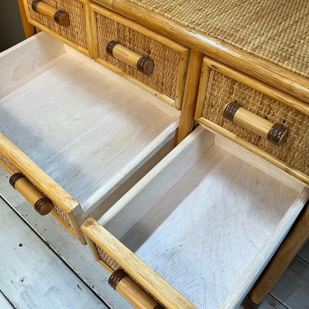 ラタンチェスト　9ドロアー