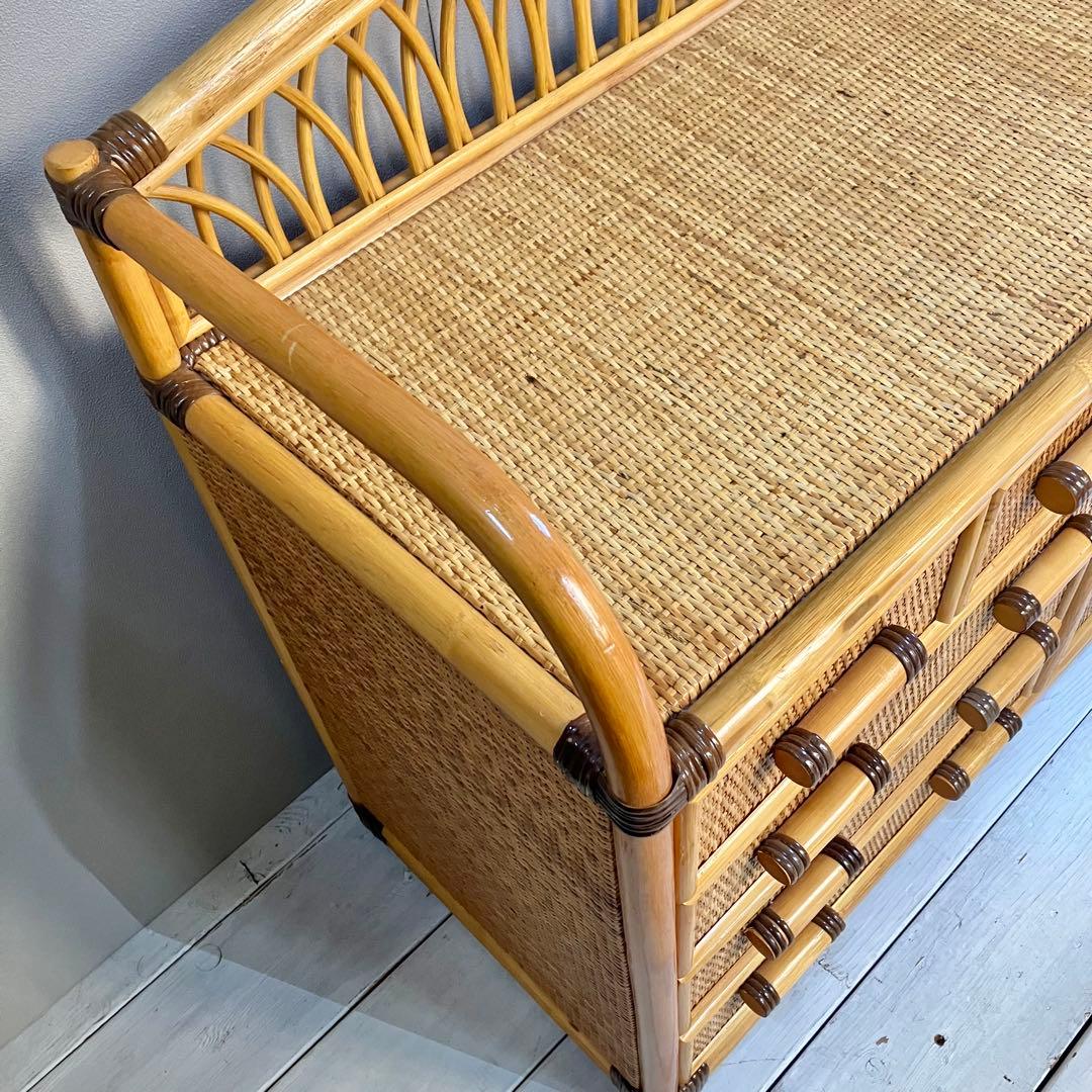 ラタンチェスト　9ドロアー