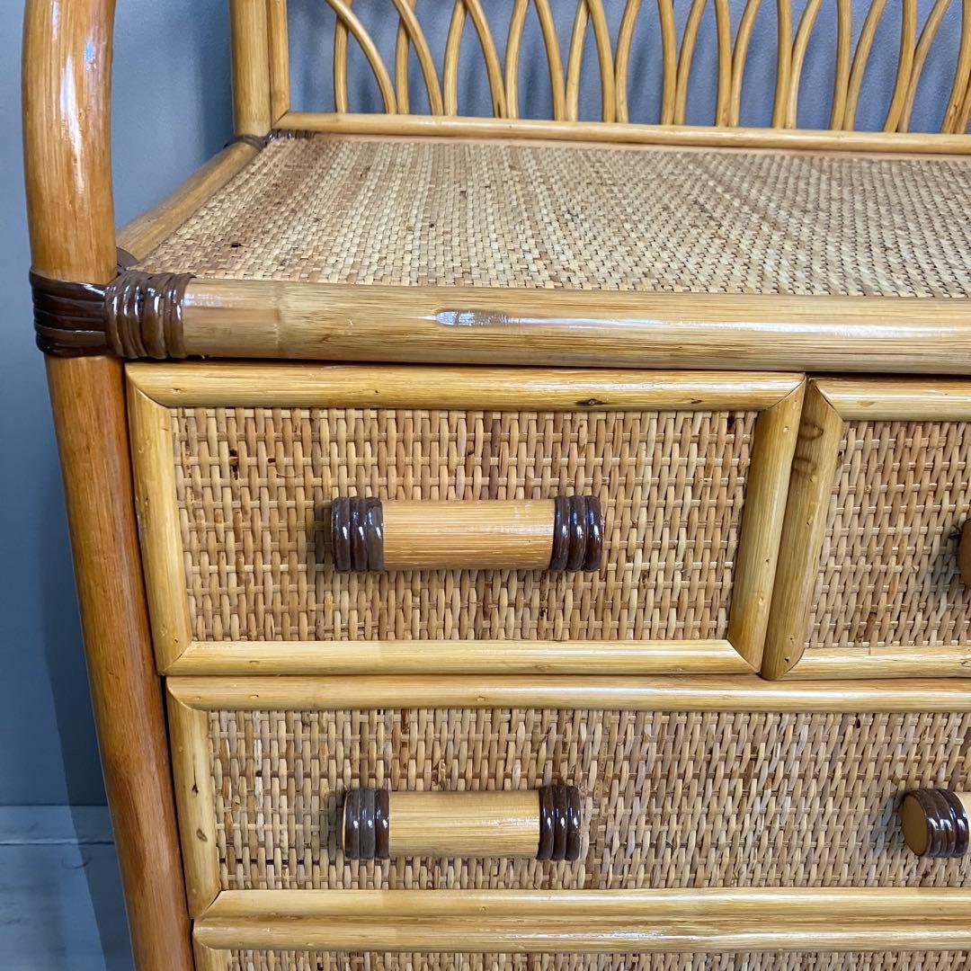 ラタンチェスト　9ドロアー