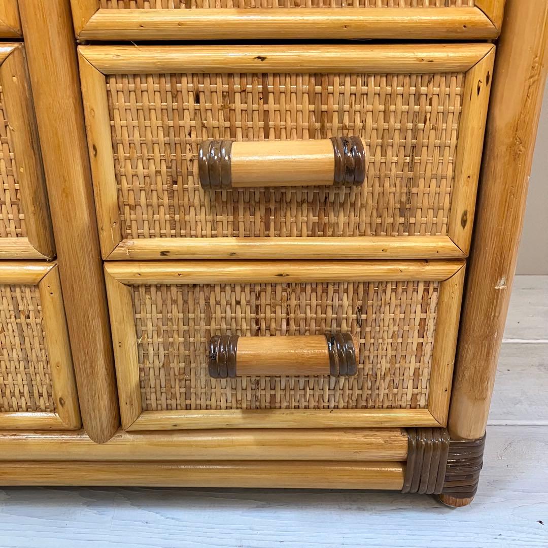 ラタンチェスト　9ドロアー