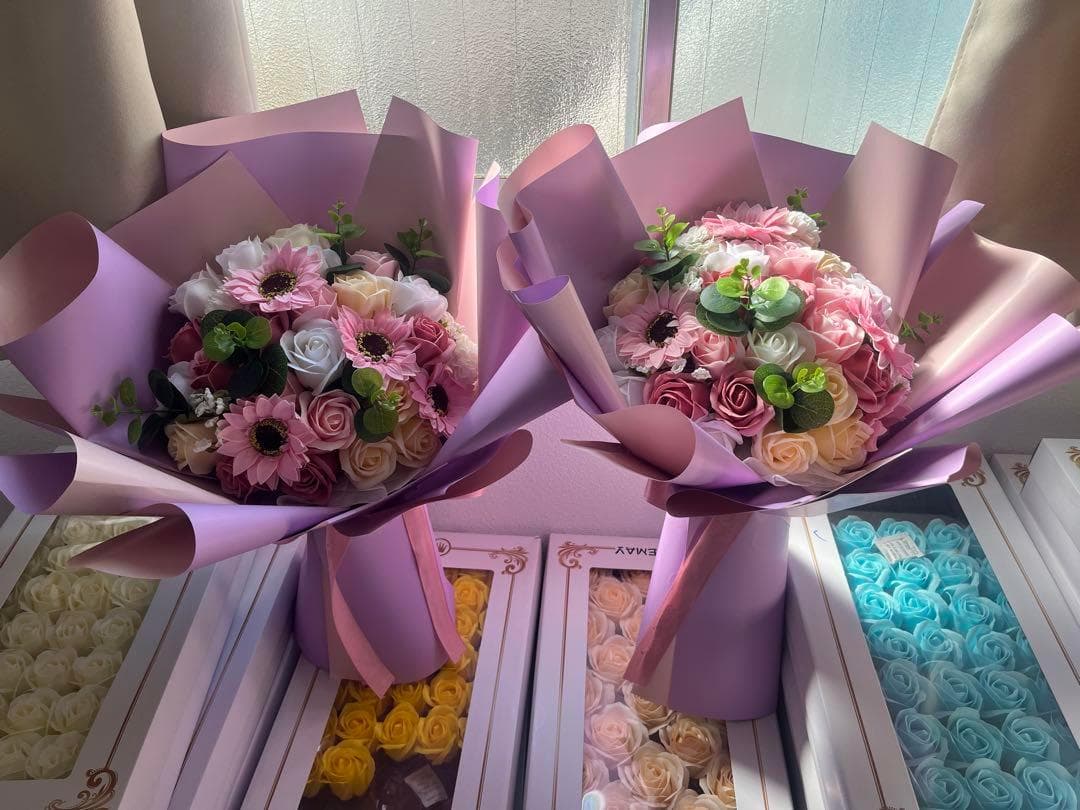 2個人気商品豪華枯れない花束ソープフラワー卒業式玄関インテリア造花誕生日結婚式