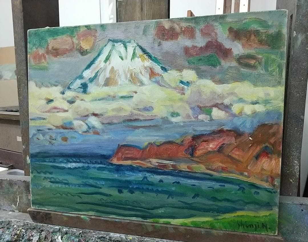 「富士 」 F6 絵画 油絵 油彩画 風景画 アート 富士山