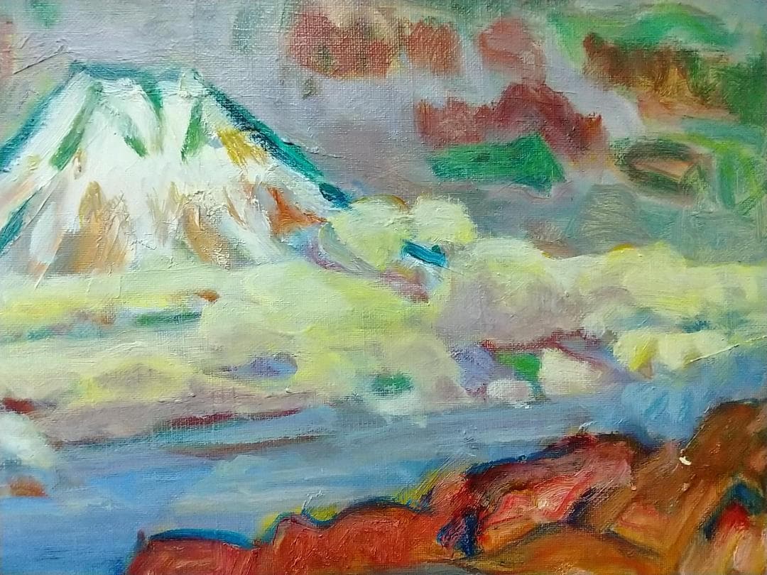 「富士 」 F6 絵画 油絵 油彩画 風景画 アート 富士山