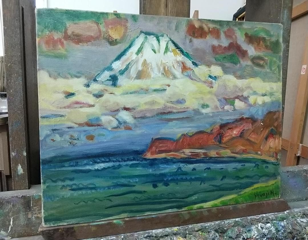 「富士 」 F6 絵画 油絵 油彩画 風景画 アート 富士山