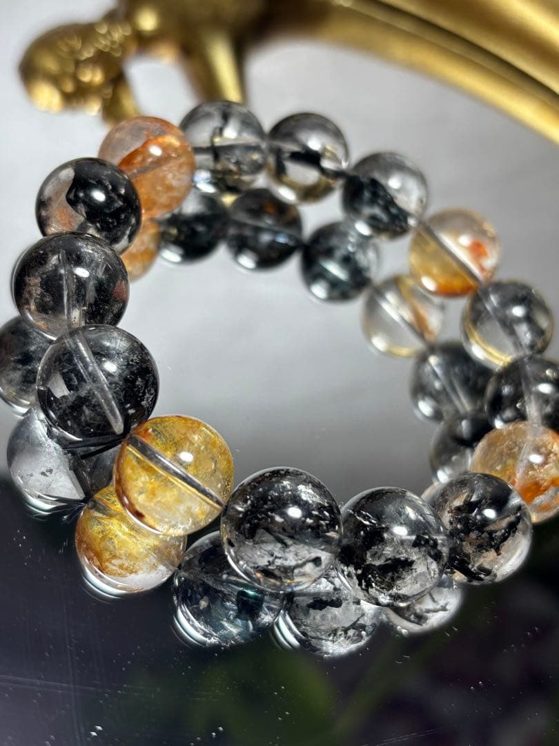 希少ライモナイトインハーキマーダイヤモンド