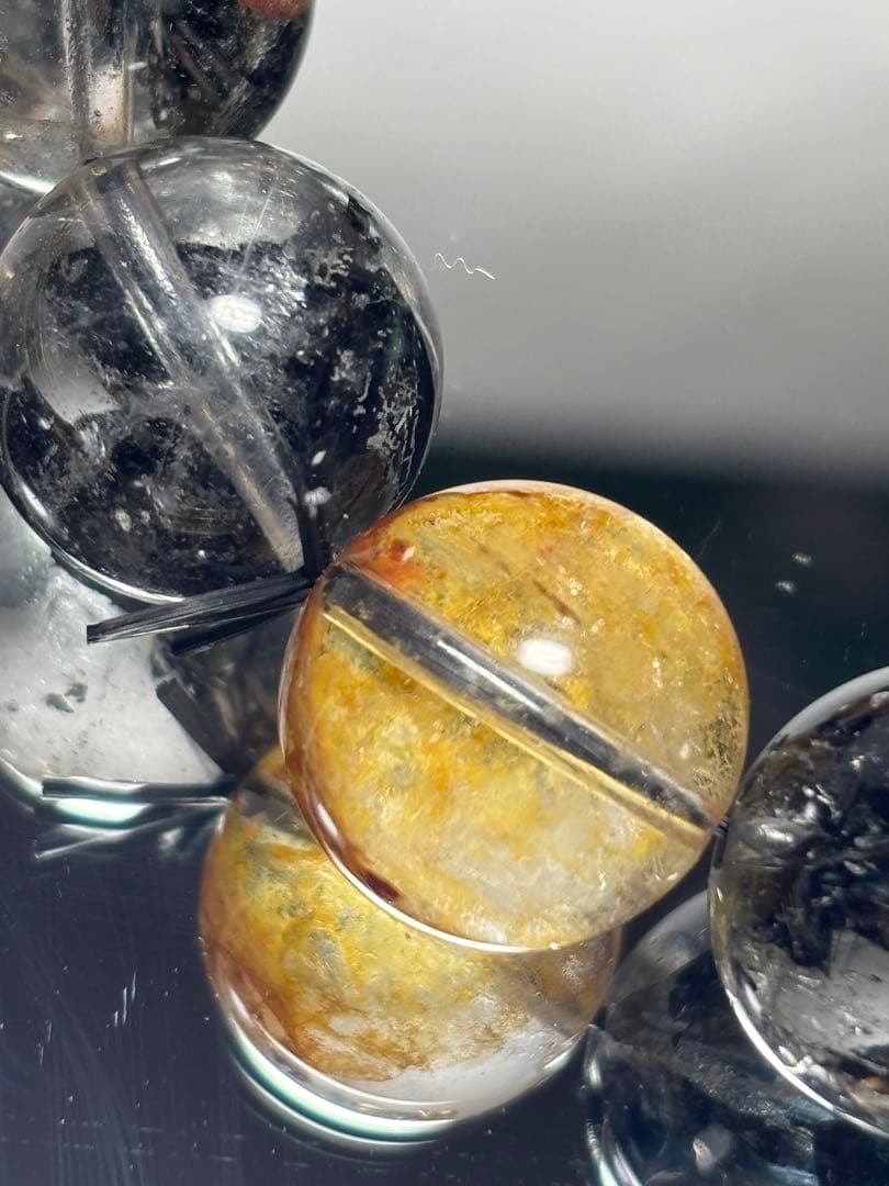 希少ライモナイトインハーキマーダイヤモンド