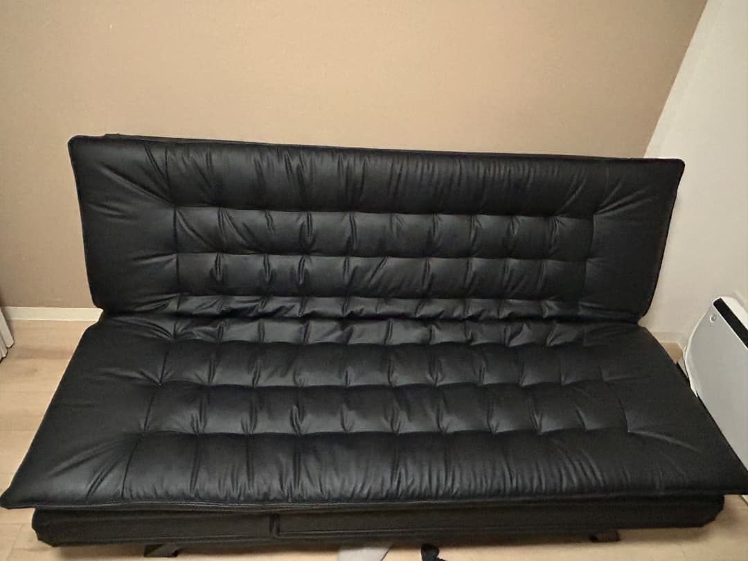 ニトリ　傷・汚れに強い合成皮革 ソファベッド(Nシールド ロック2 RC BK)