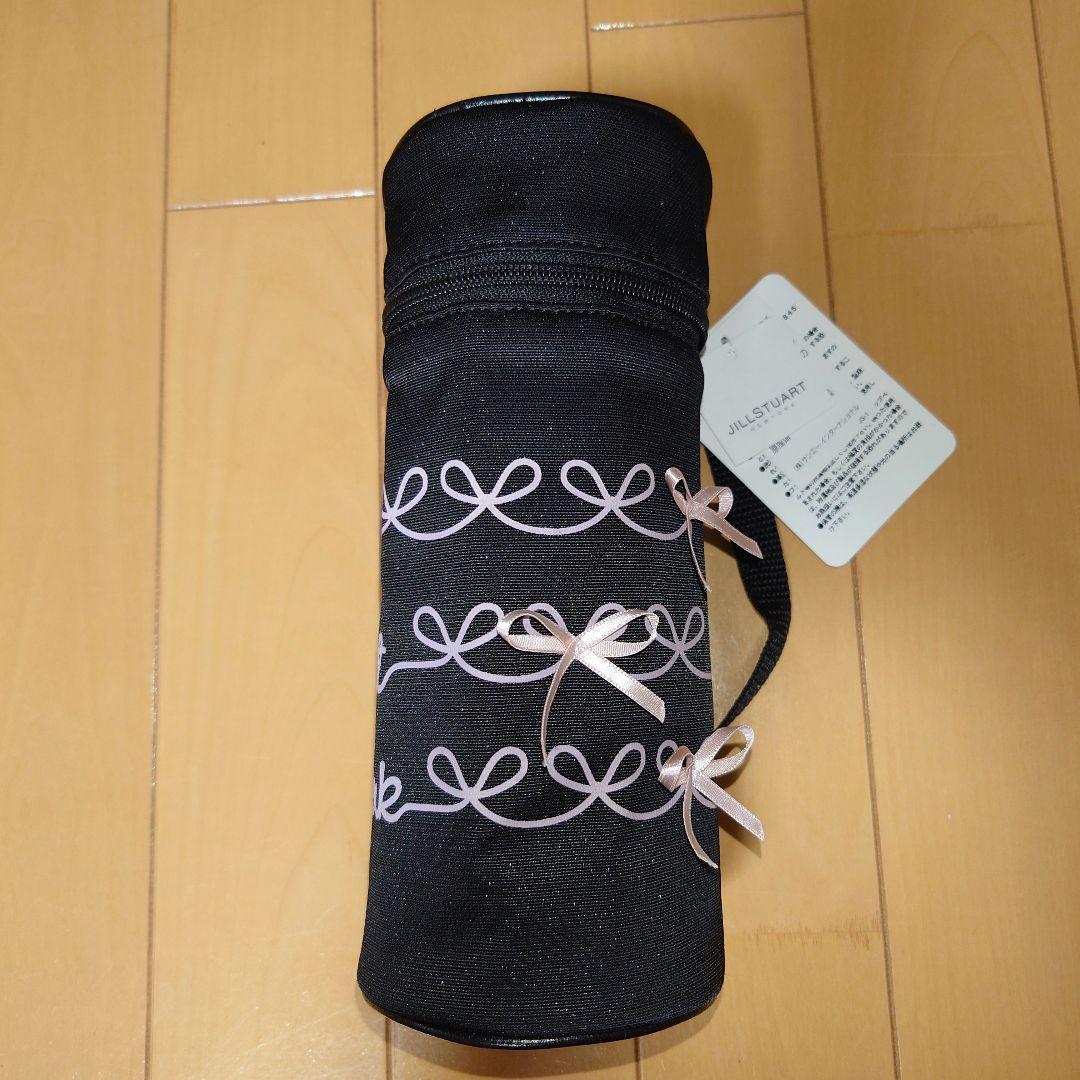 JILL STUART 水筒カバー 黒 リボンデザイン
