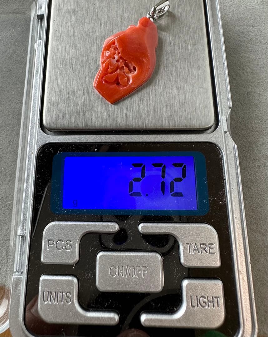 珊瑚　サンゴ　ペンダントトップ　天然ルース　アクセサリー　2点まとめ