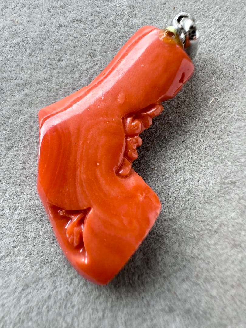 珊瑚　サンゴ　ペンダントトップ　天然ルース　アクセサリー　2点まとめ