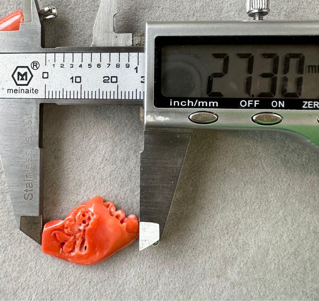 珊瑚　サンゴ　ペンダントトップ　天然ルース　アクセサリー　2点まとめ