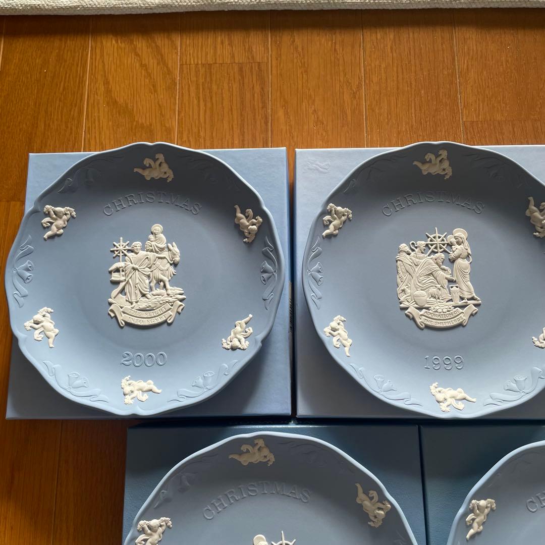 ウェッジウッド　ジャスパークリスマスイヤープレート　5枚セット