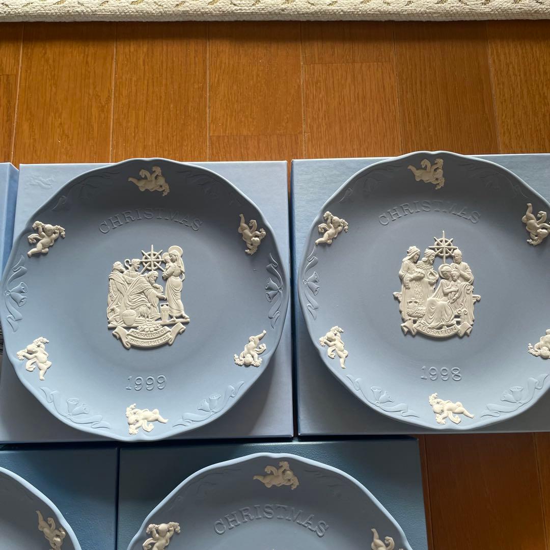 ウェッジウッド　ジャスパークリスマスイヤープレート　5枚セット