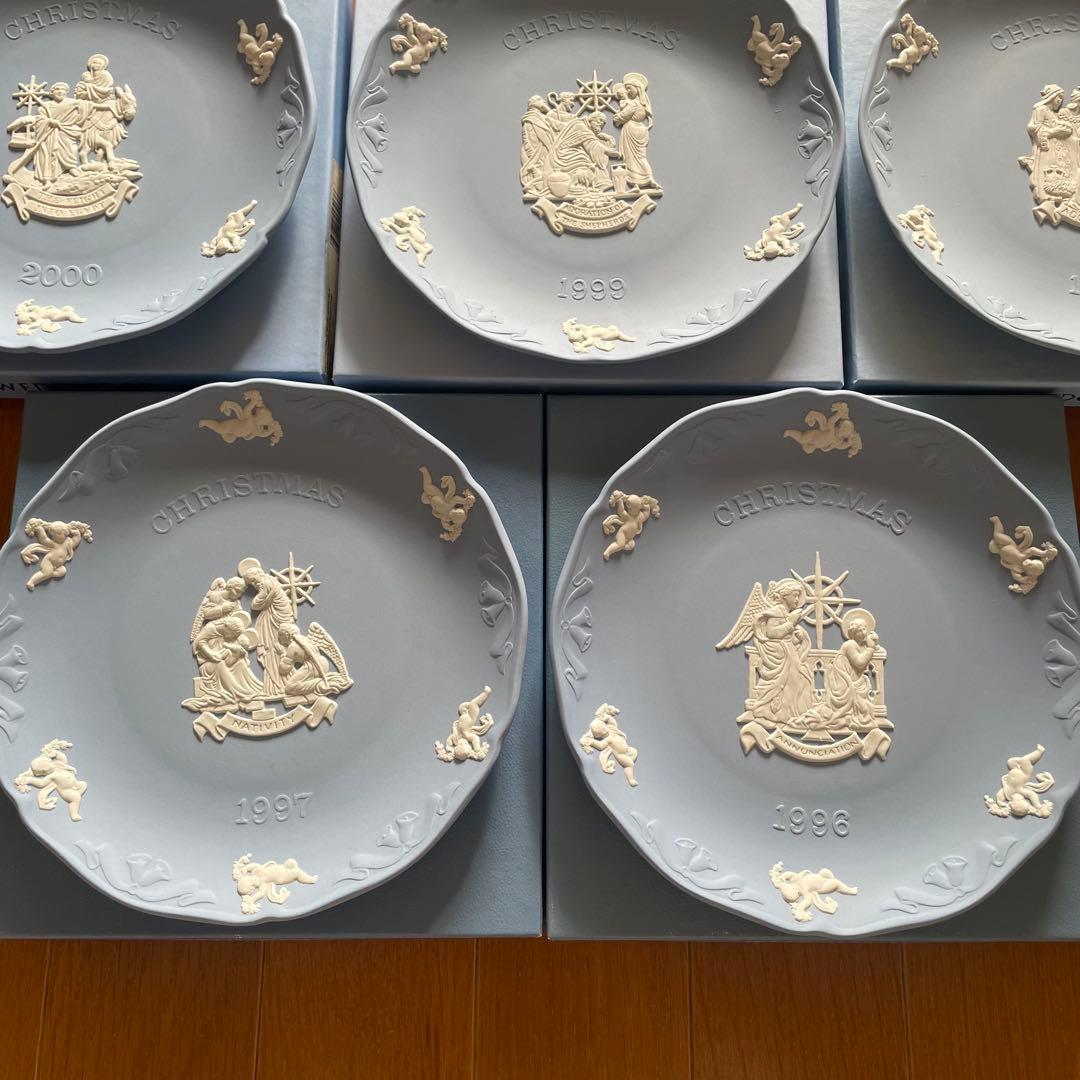 ウェッジウッド　ジャスパークリスマスイヤープレート　5枚セット