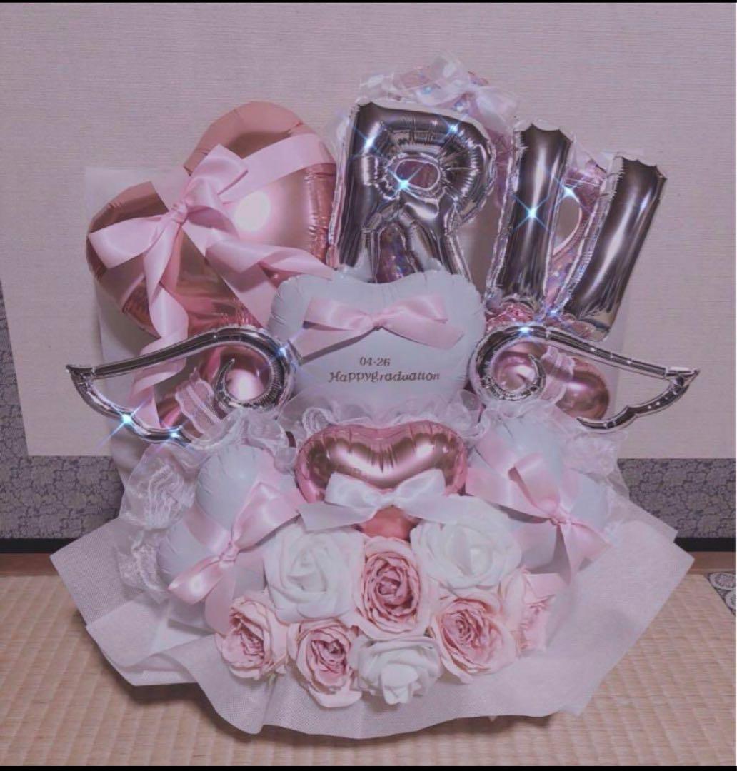 バルーンギフト　フラスタ　卓フラ　バルーンアレンジ 生誕祭　祝花　楽屋花