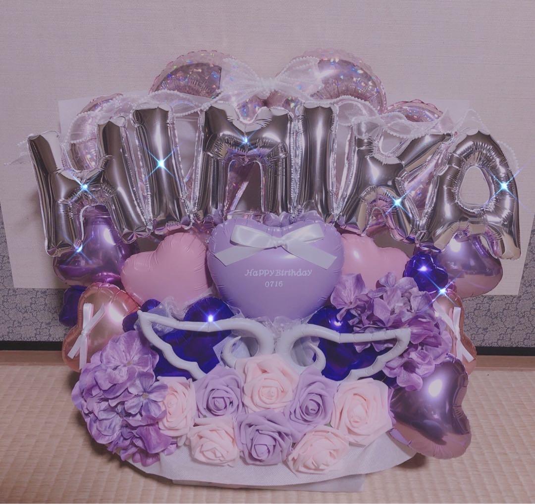 バルーンギフト　フラスタ　卓フラ　バルーンアレンジ 生誕祭　祝花　楽屋花