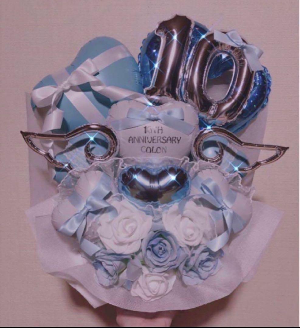 バルーンギフト　フラスタ　卓フラ　バルーンアレンジ 生誕祭　祝花　楽屋花