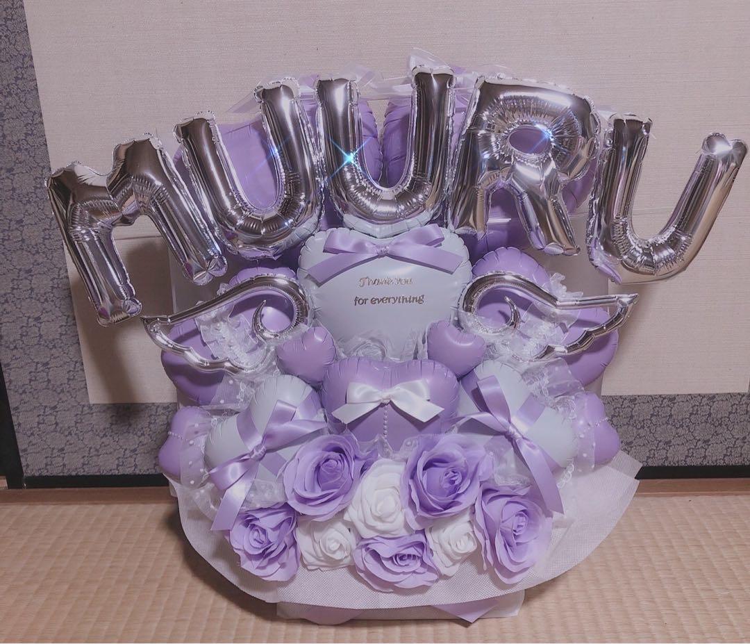 バルーンギフト　フラスタ　卓フラ　バルーンアレンジ 生誕祭　祝花　楽屋花