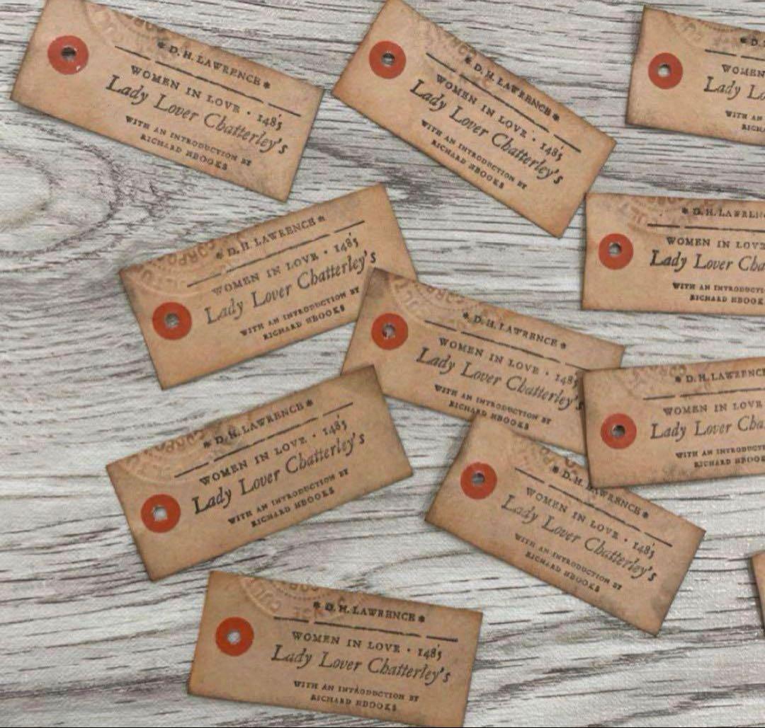 アンティーク ナチュラル 英字 タグ ジャンクジャーナル №313B