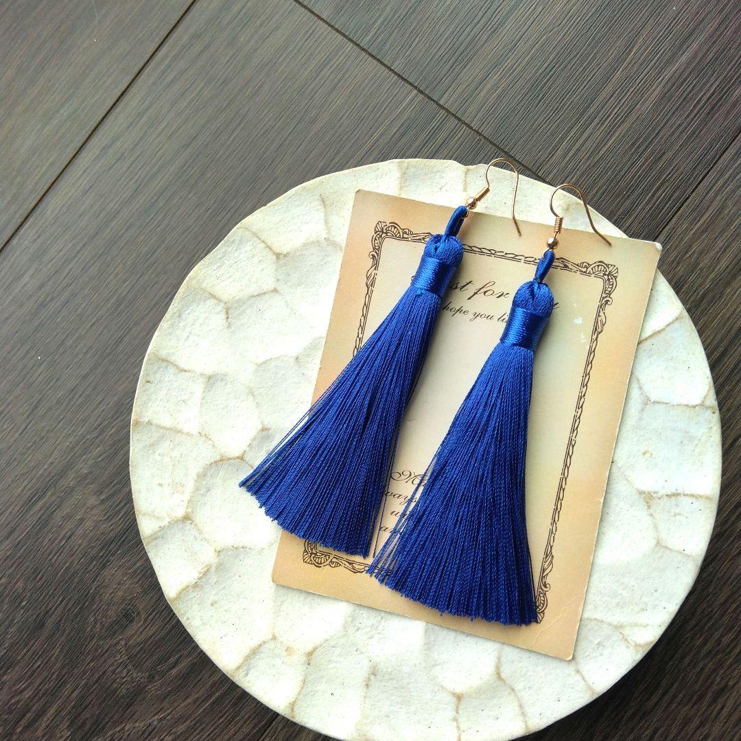 タッセル　 ロング　ピアス　イヤリング　フラメンコ　社交ダンス　ベリーダンス