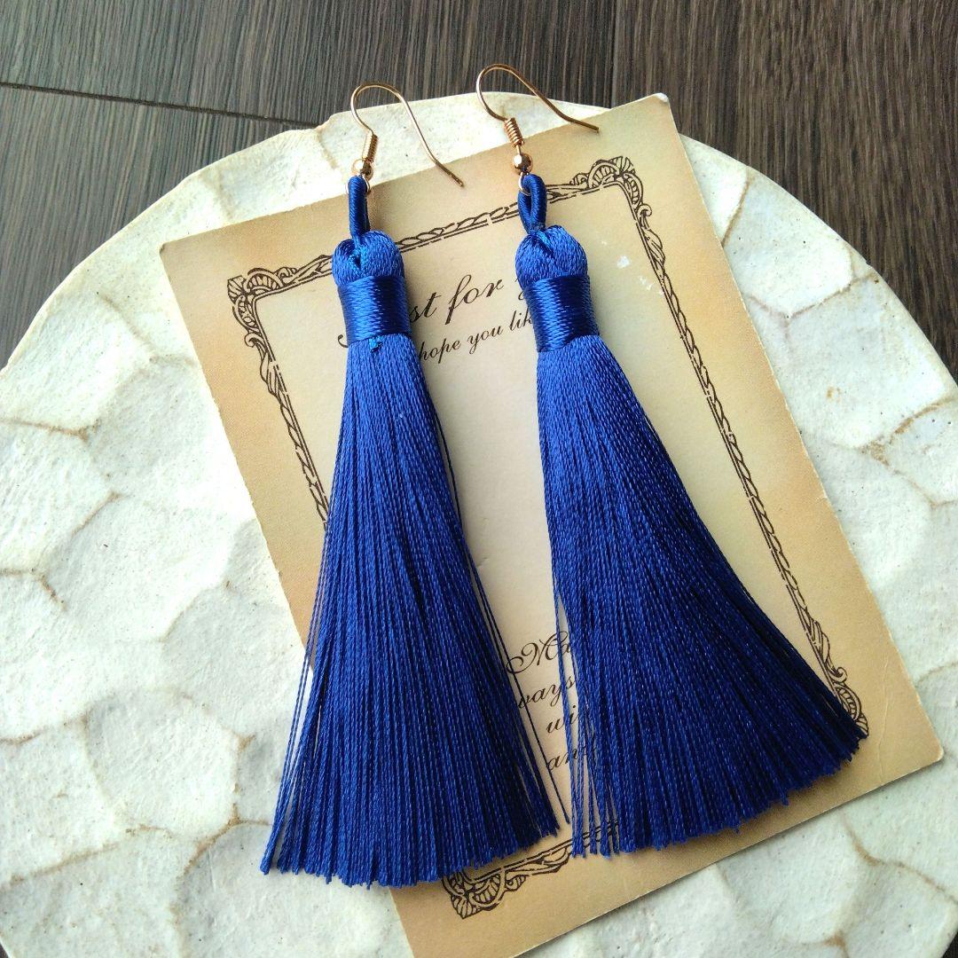 タッセル　 ロング　ピアス　イヤリング　フラメンコ　社交ダンス　ベリーダンス