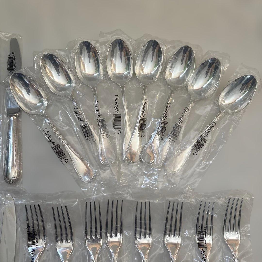 【未使用】クリストフル パール ディナー 3点セット 8名分 24本