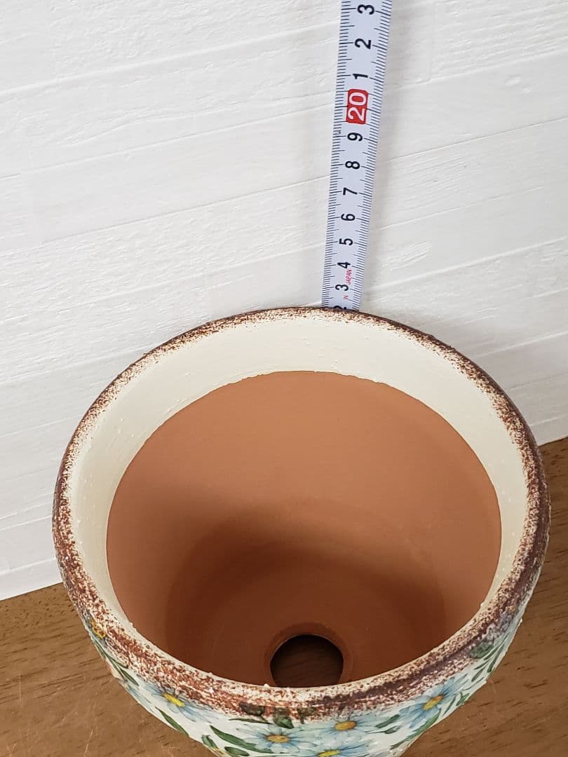 オーダーOK☘️【744】リメイク鉢☆三河焼素焼き鉢　4.5号鉢