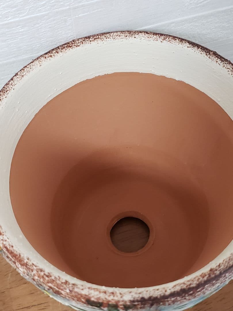 オーダーOK☘️【744】リメイク鉢☆三河焼素焼き鉢　4.5号鉢