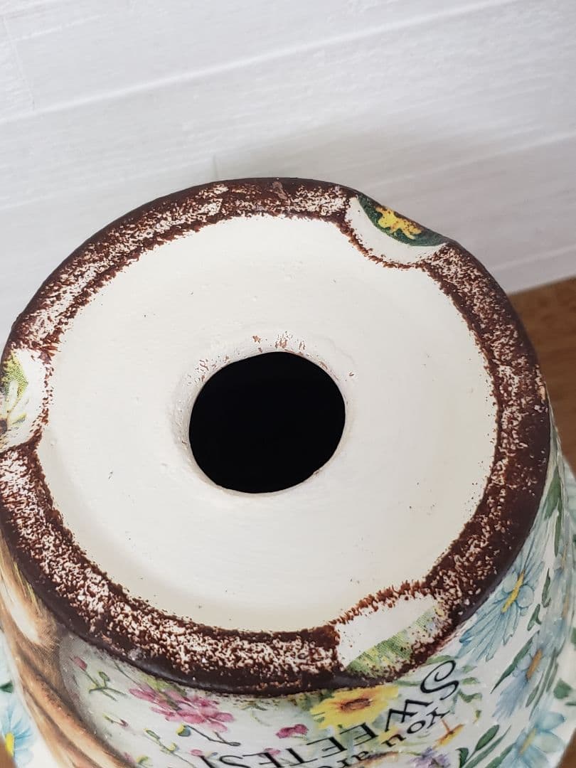 オーダーOK☘️【744】リメイク鉢☆三河焼素焼き鉢　4.5号鉢