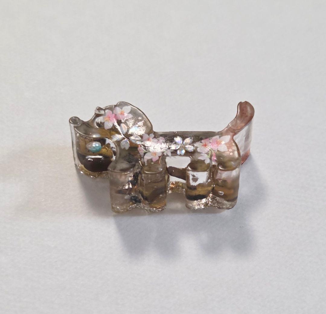 ダックスフンド型★レジンアクセサリー✨　ダックスフンドネックレス