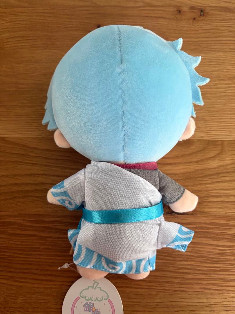 銀魂 サンリオキャラクターズコラボ むにゅぐるみS 銀時　タグ付き