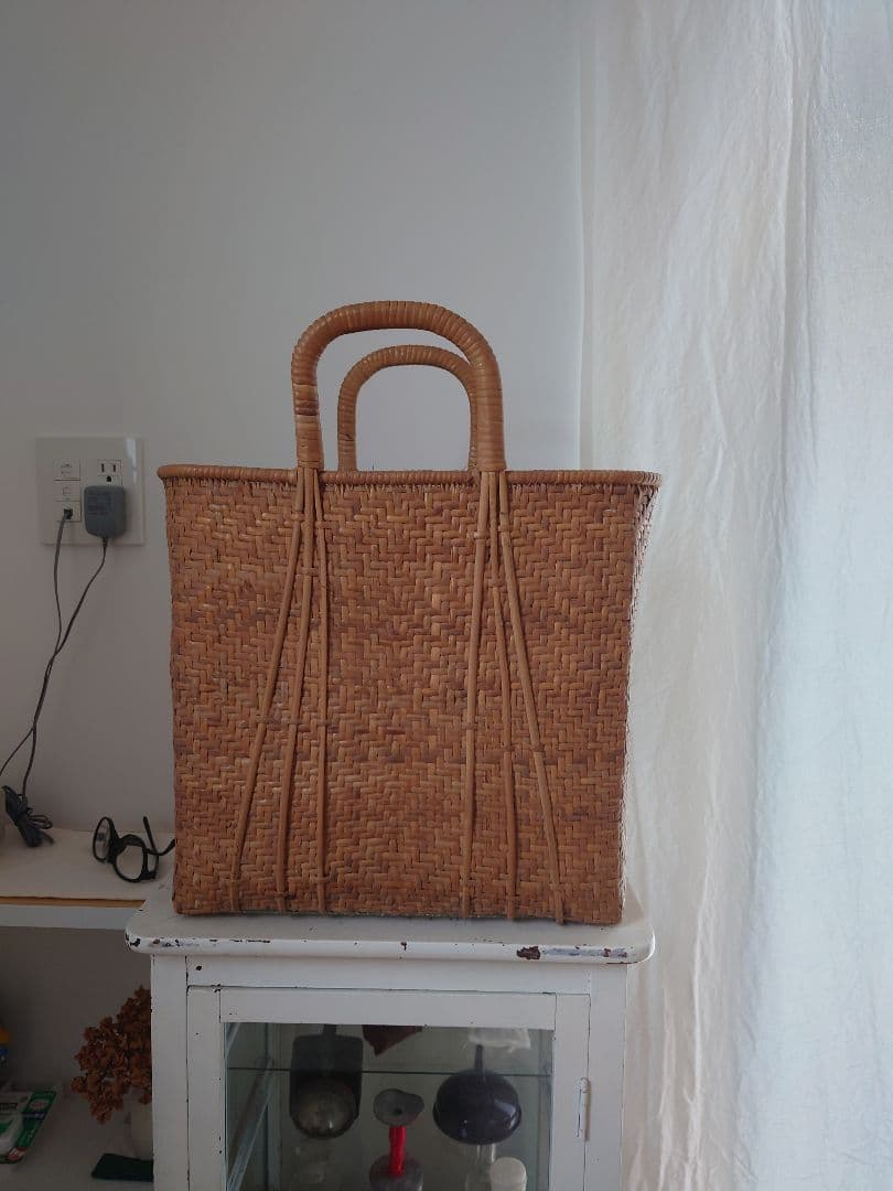 竹籠　大きいサイズ　市場籠　竹かご　マルシェカゴ