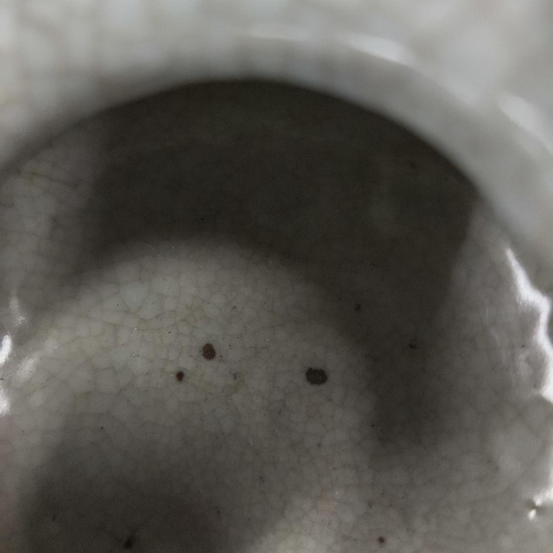 中国古美術 丸型陶器花瓶 大清康熙年製在銘あり 可愛い