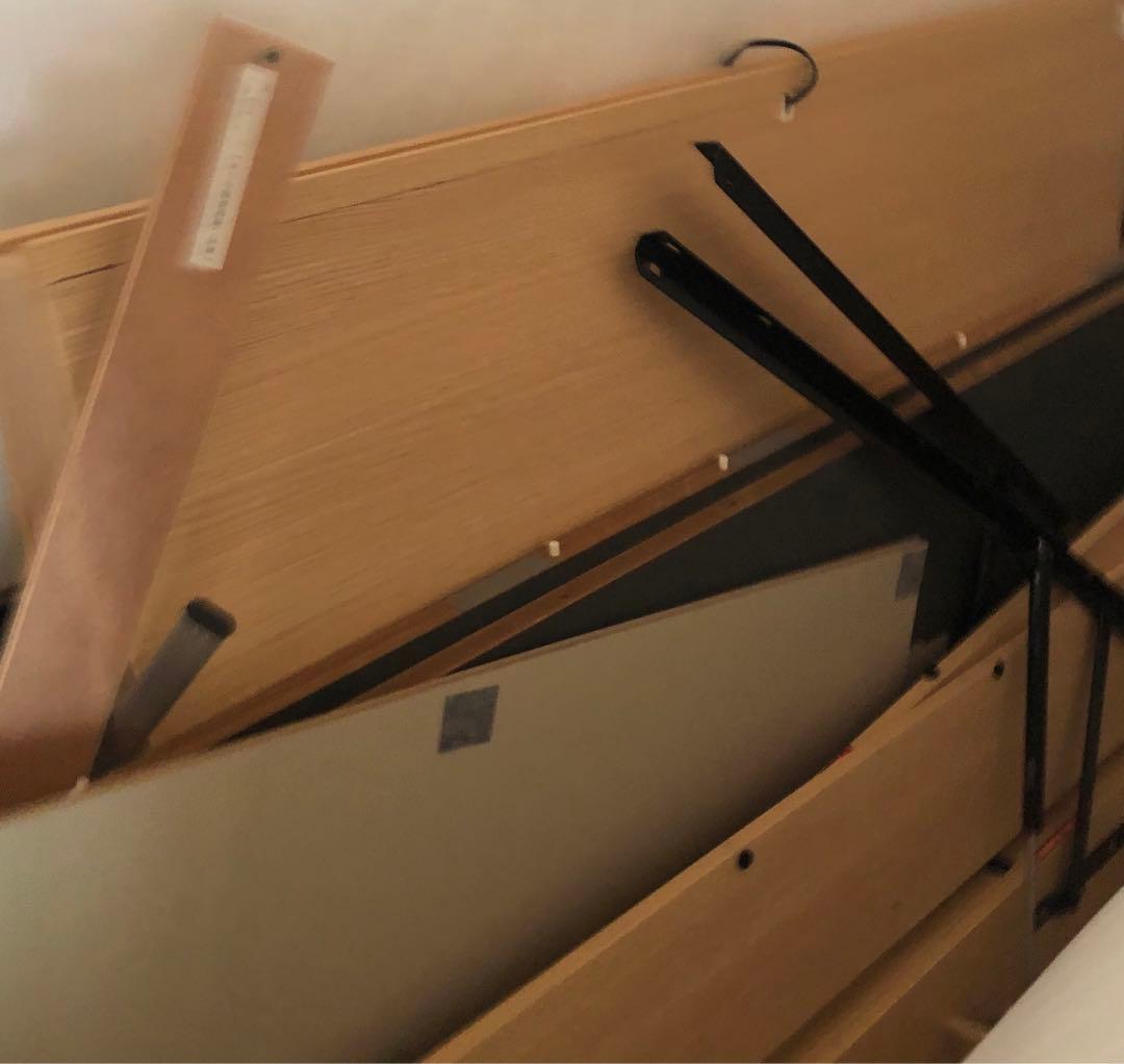 送料込み！！ニトリ跳上式 ダブルベッドフレームマットレスN-sleep 取説有