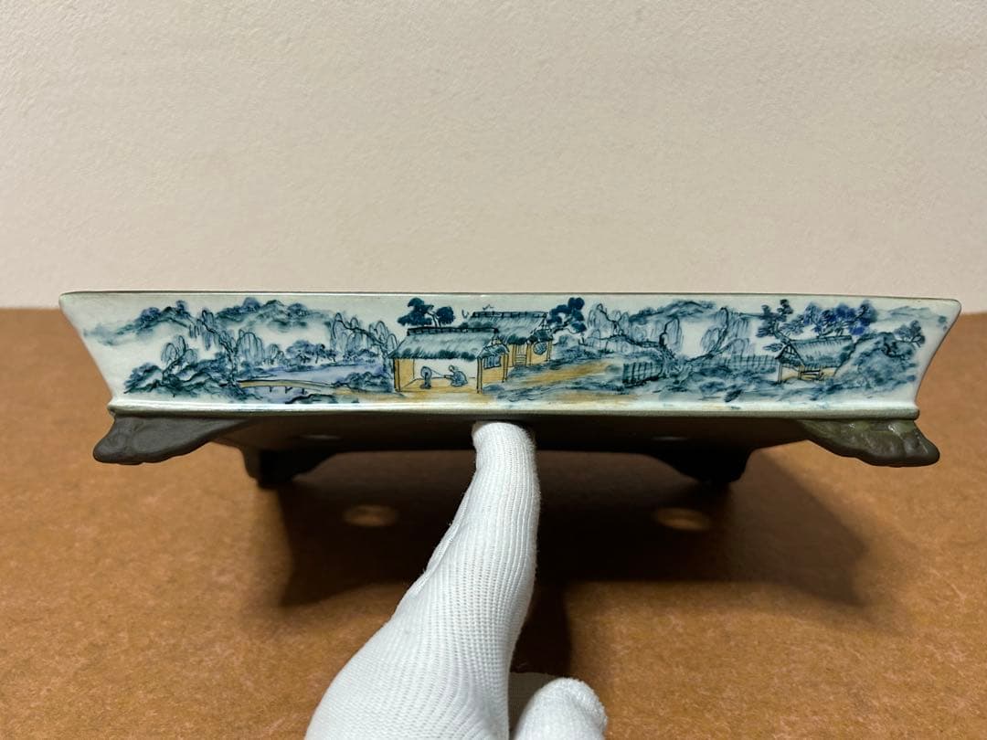 陶翠　絵鉢　盆栽鉢　小品盆栽　山野草