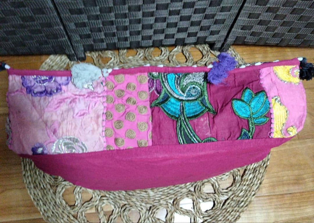 インド カンバディア クッションカバー ピンク【6-9】