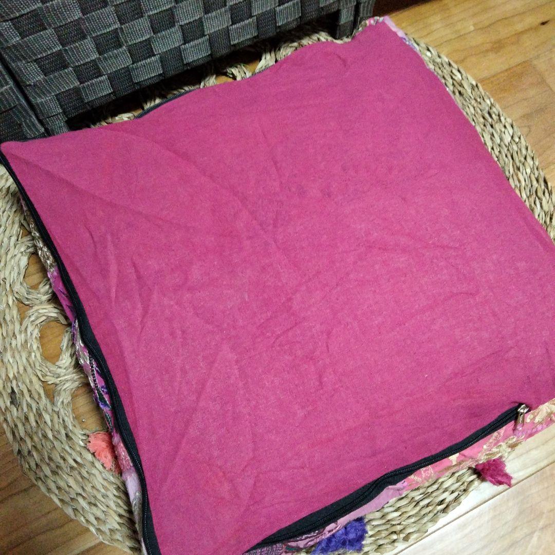 インド カンバディア クッションカバー ピンク【6-9】