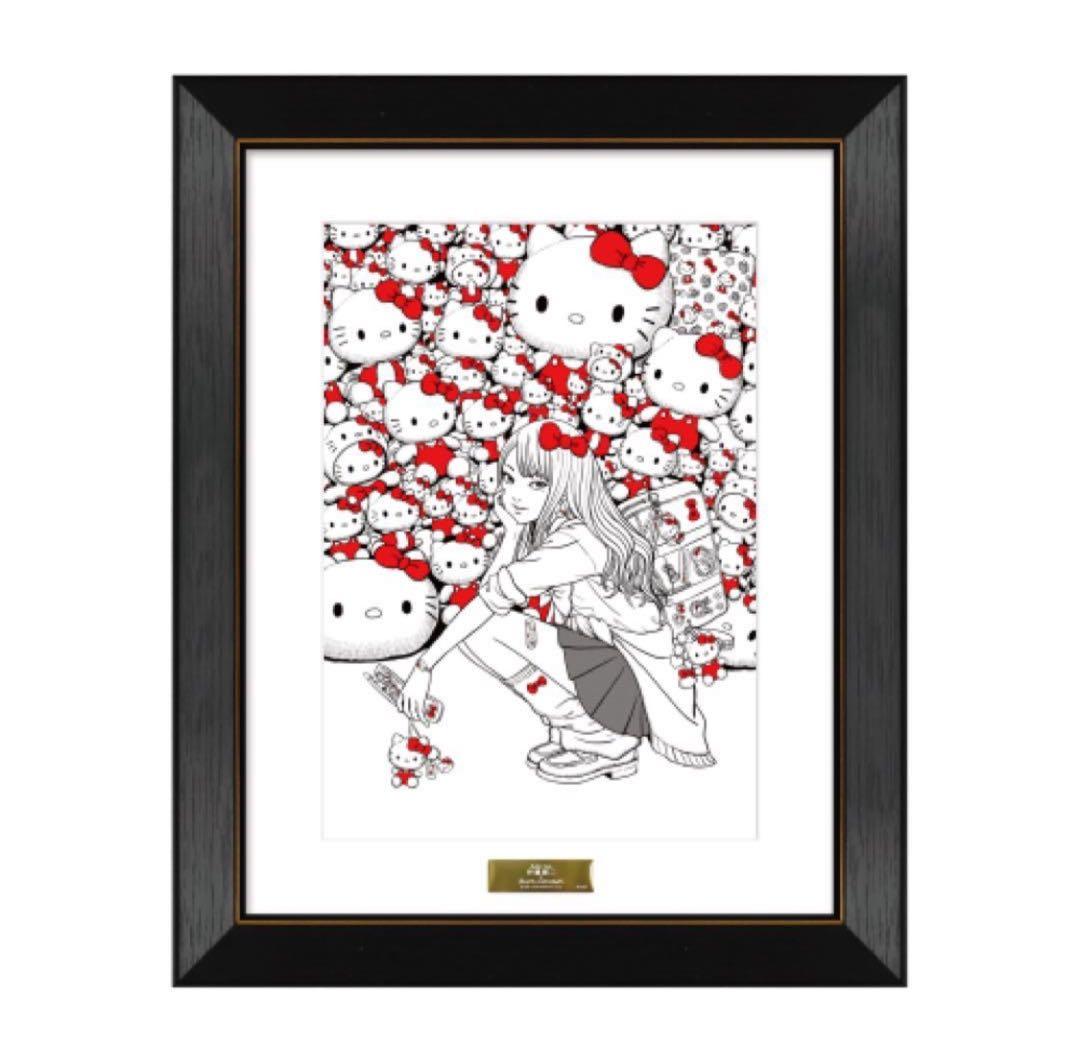 伊藤潤二×サンリオ 複製原画 ギャル富江×ハローキティ　伝票表可のみの方