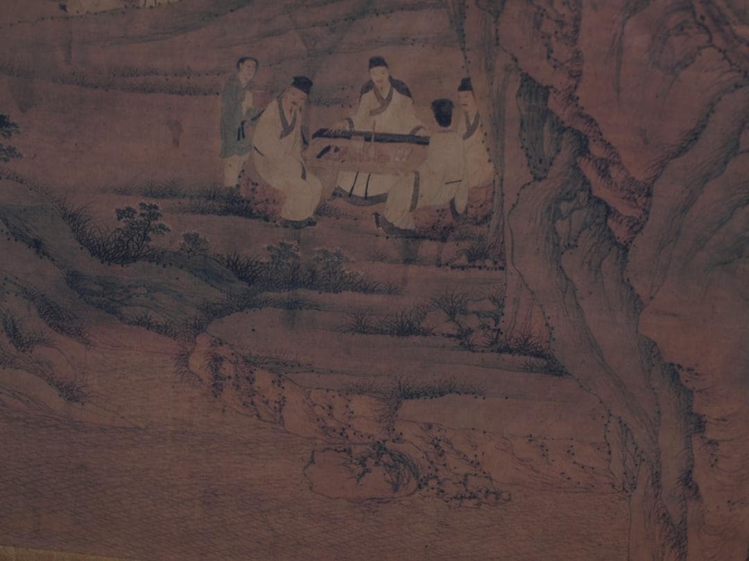 骨董市仕入れ品　中国清時代の掛軸　人物図　肉筆保証　 DE748A7-3